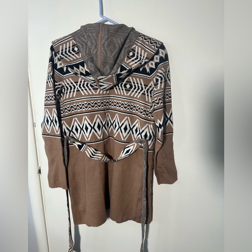 RACHEL ZOE GEOMETRIC PATTERNED CARDIGAN WITH BELT SIZE XS - Picture 6 of 9
